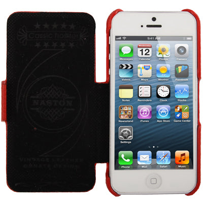 Litchi Texture Horizontal Flip Split Leather Case for iPhone 5 & 5S