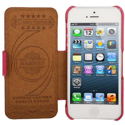 Litchi Texture Top-grain Leather Case  for iPhone 5 & 5s & SE & SE