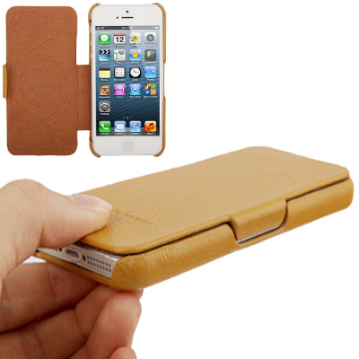 Litchi Texture Top-grain Leather Case  for iPhone 5 & 5s & SE & SE