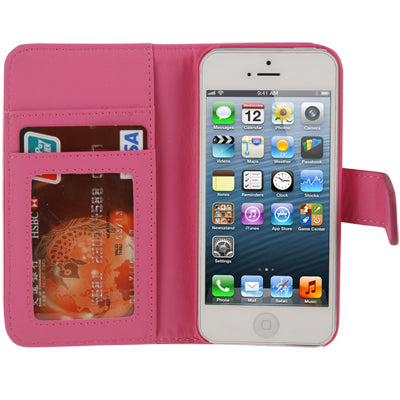 Crazy Horse Texture Detachable Flip Leather Case with Credit Card Slots & Magnetic Buckle for iPhone 5 & 5s & SE & SE