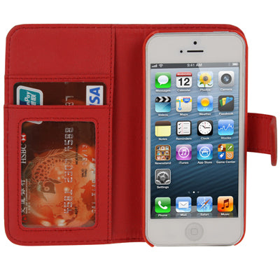Crazy Horse Texture Detachable Flip Leather Case with Credit Card Slots & Magnetic Buckle for iPhone 5 & 5s & SE & SE