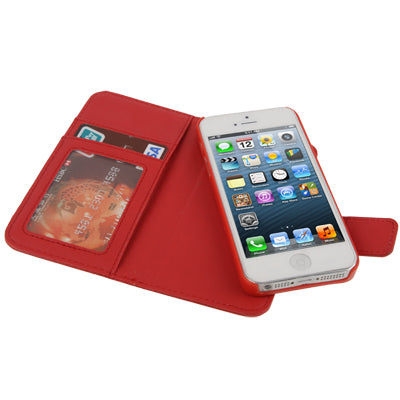 Crazy Horse Texture Detachable Flip Leather Case with Credit Card Slots & Magnetic Buckle for iPhone 5 & 5s & SE & SE
