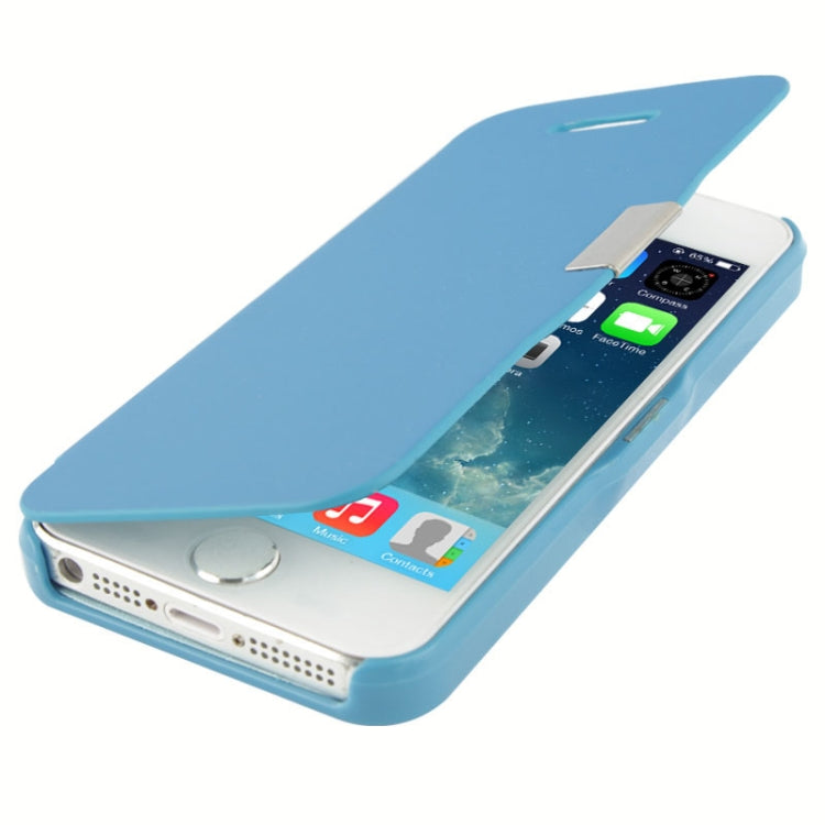 Brush Texture Flip Leather Case with Magnet Button for iPhone 5 & 5s & SE & SE