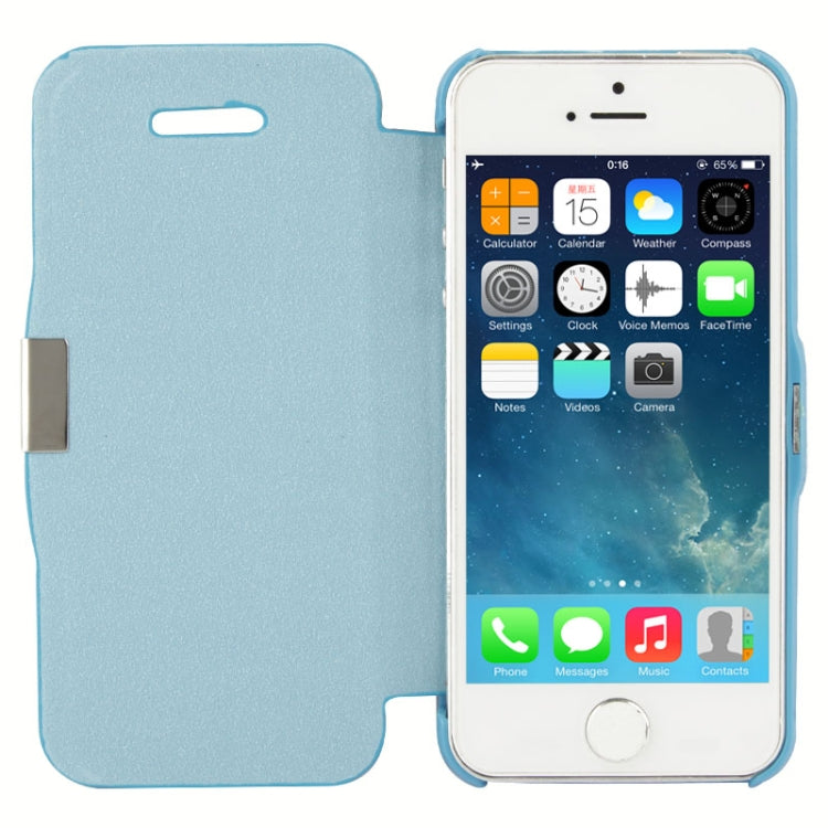 Brush Texture Flip Leather Case with Magnet Button for iPhone 5 & 5s & SE & SE