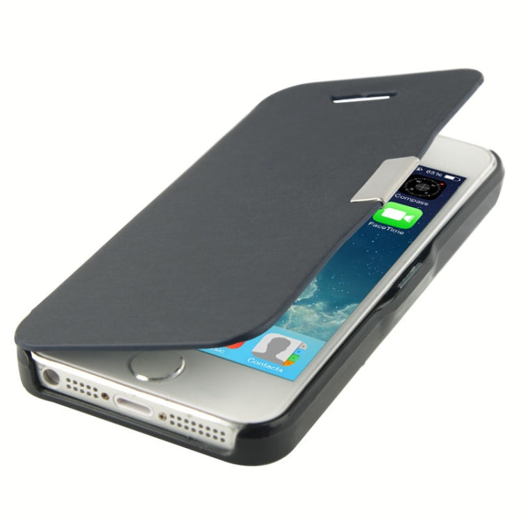 Brush Texture Flip Leather Case with Magnet Button for iPhone 5 & 5s & SE & SE
