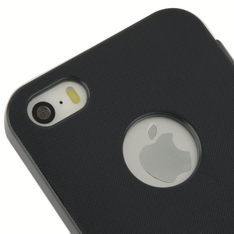 Brush Texture Flip Leather Case with Magnet Button for iPhone 5 & 5s & SE & SE