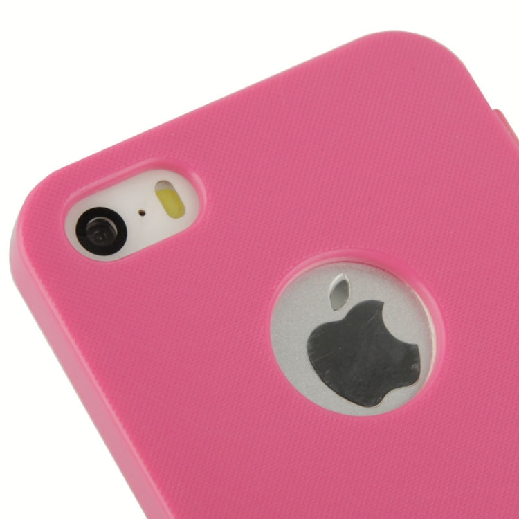 Brush Texture Flip Leather Case with Magnet Button for iPhone 5 & 5s & SE & SE