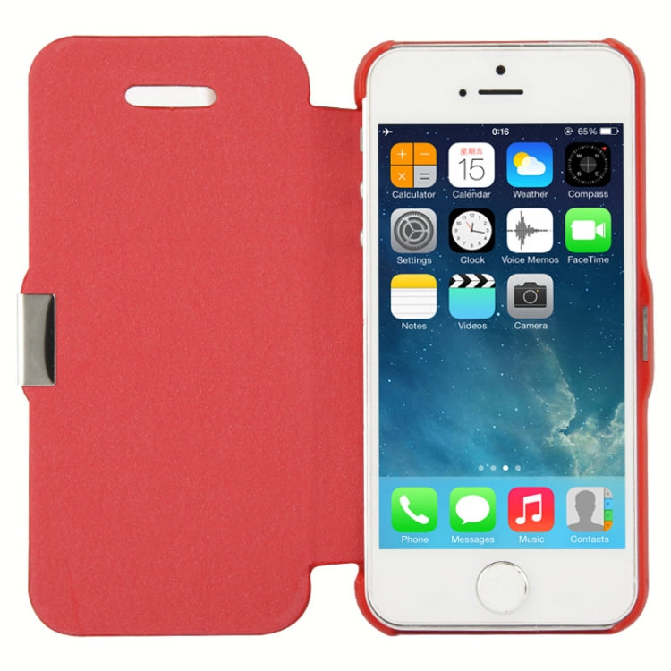 Brush Texture Flip Leather Case with Magnet Button for iPhone 5 & 5s & SE & SE