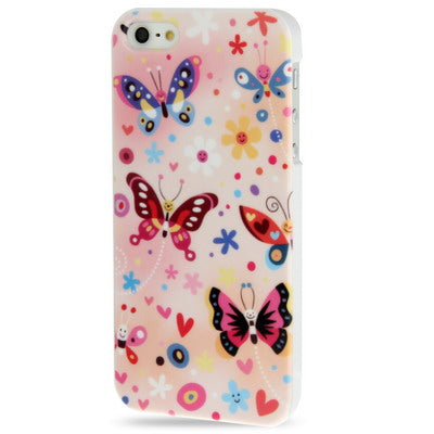 Butterfly Style Plastic Protective Case for iPhone 5 & 5s & SE