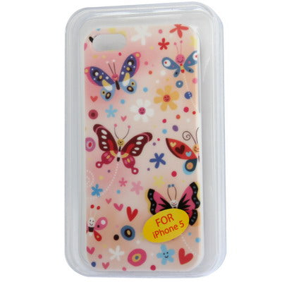Butterfly Style Plastic Protective Case for iPhone 5 & 5s & SE