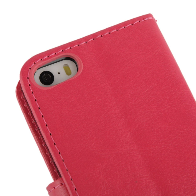 Fine Sheepskin Texture Flip Leather Case with Credit Card Slots & Holder for iPhone 5 & 5s & SE & SE