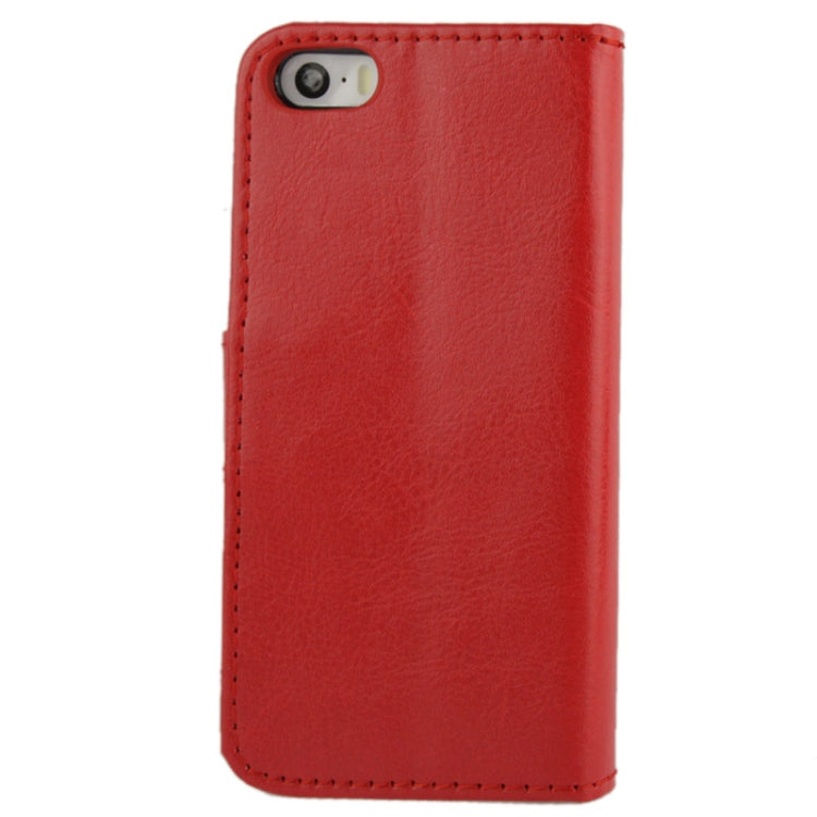 Fine Sheepskin Texture Flip Leather Case with Credit Card Slots & Holder for iPhone 5 & 5s & SE & SE