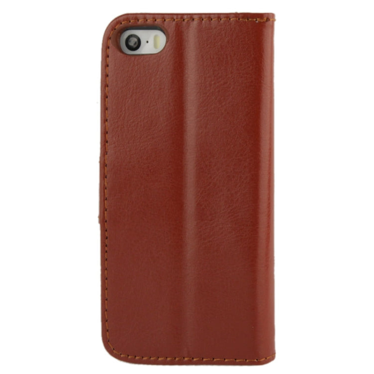 Fine Sheepskin Texture Flip Leather Case with Credit Card Slots & Holder for iPhone 5 & 5s & SE & SE