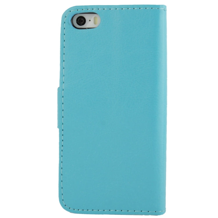 Fine Sheepskin Texture Flip Leather Case with Credit Card Slots & Holder for iPhone 5 & 5s & SE & SE