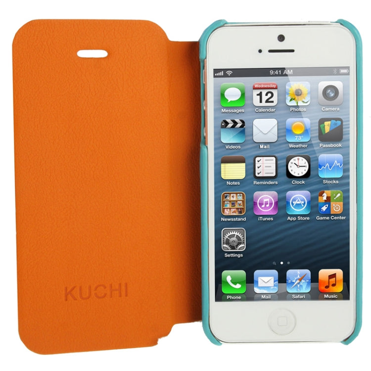 KUCHI Crazy Horse Texture Leather Case for iPhone 5 & 5s & SE & SE