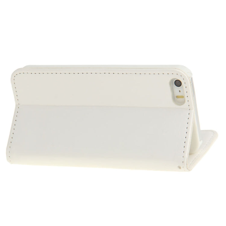 Golden Rivet Crazy Horse Texture Leather Case with Credit Card Slot & Holder & Lanyard for iPhone 5 & 5s & SE & SE