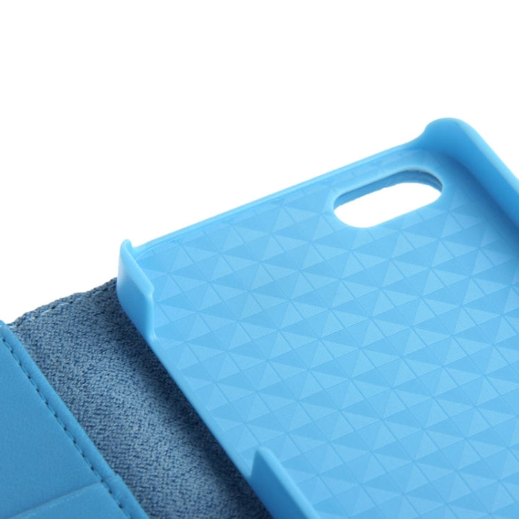 Needlework Line Texture Plaid Pattern Soft Leather Case with Credit Card Slots & Holder for iPhone 5 & 5s & SE & SE