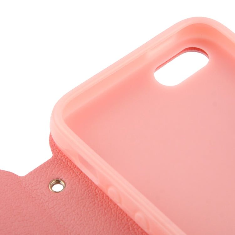 Pebble Texture Leather Case with Call Display ID & Holder for iPhone 5 & 5s & SE & SE