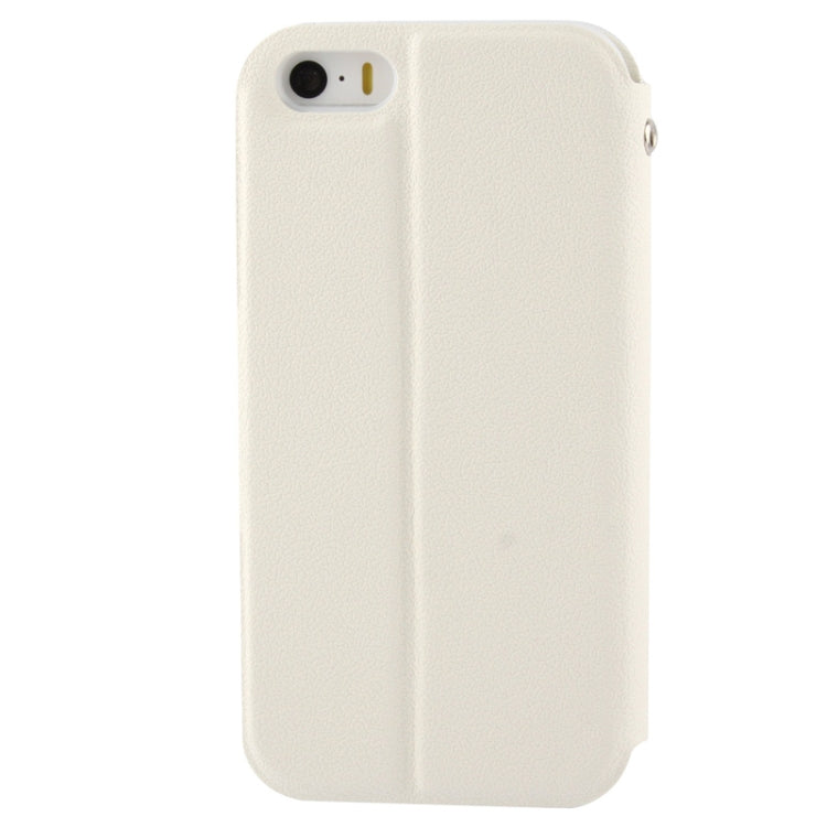 Pebble Texture Leather Case with Call Display ID & Holder for iPhone 5 & 5s & SE & SE