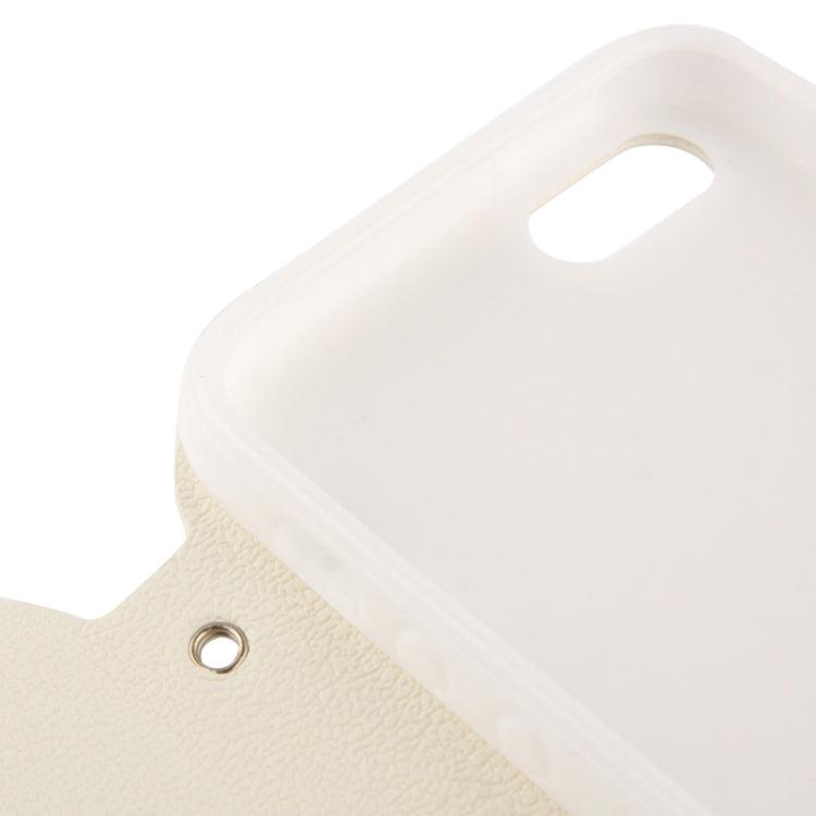 Pebble Texture Leather Case with Call Display ID & Holder for iPhone 5 & 5s & SE & SE