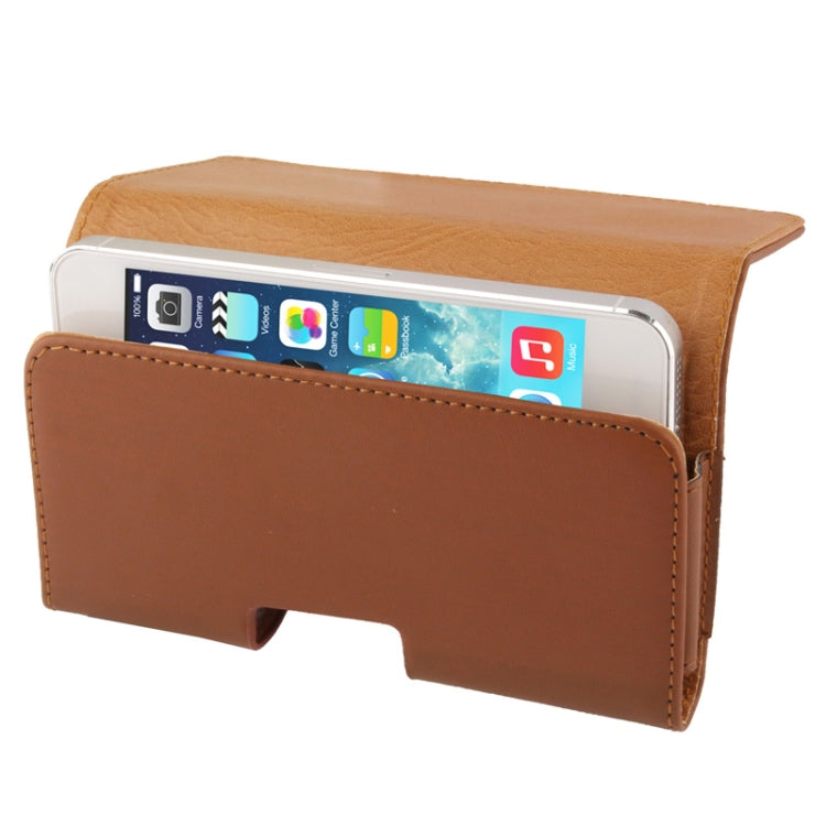 Wallet Style Leather Case with Belt Clip for iphone 5 & 5C & 5S (Brown)