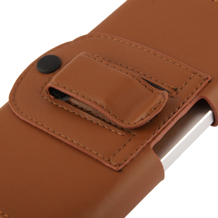 Wallet Style Leather Case with Belt Clip for iphone 5 & 5C & 5S (Brown)