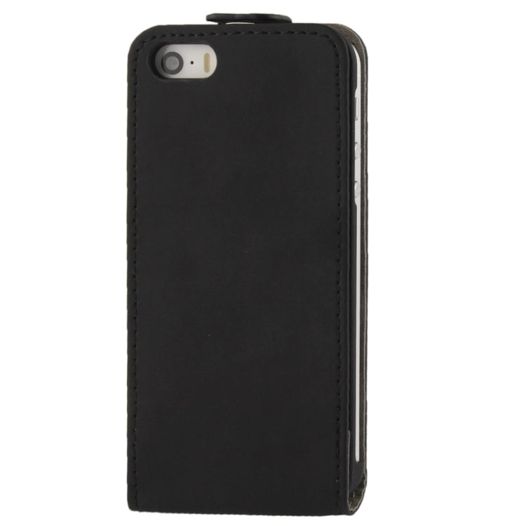 Vertical Flip Leather Case for iPhone 5C (Black)
