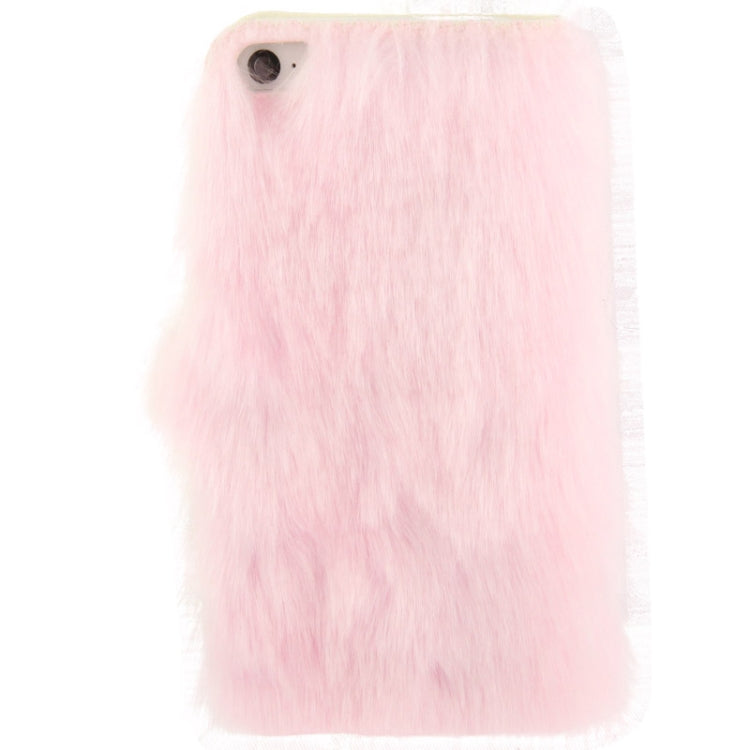 Diamond Encrusted Winter Warm Fur Leather Case with Credit Card Slot & Holder for iPhone 5 & 5s & SE & SE