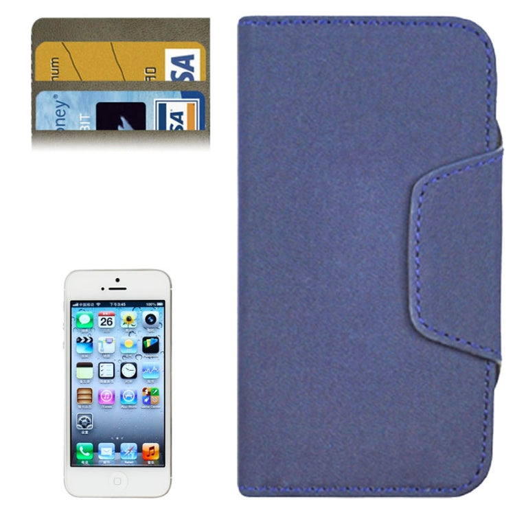 2 in 1 Detachable Frosted Texture Leather Case with Credit Card Slot & Holder for iPhone 5 & 5s & SE & SE