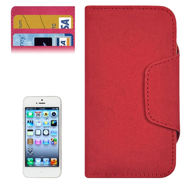 2 in 1 Detachable Frosted Texture Leather Case with Credit Card Slot & Holder for iPhone 5 & 5s & SE & SE