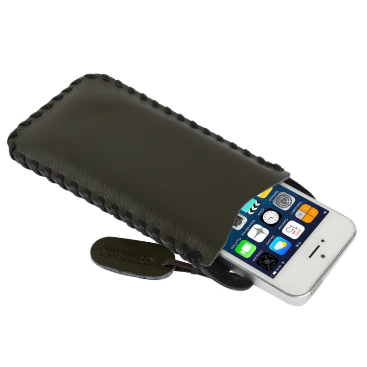 SHOWKOO Lichi Texture Vertical Style Leather Case with Lanyards for iPhone 5 & 5s & SE & SE