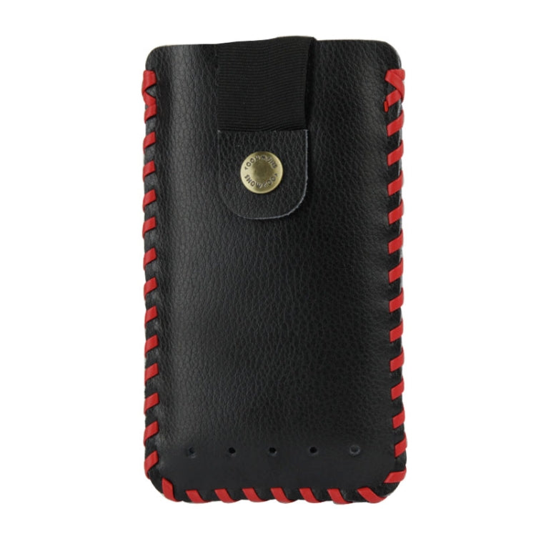 SHOWKOO Litchi Texture Vertical Style Snap Button Leather Case for iPhone 5 & 5S