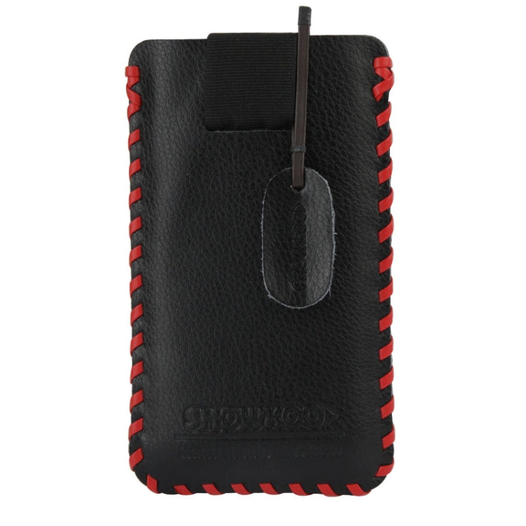 SHOWKOO Litchi Texture Vertical Style Snap Button Leather Case for iPhone 5 & 5S