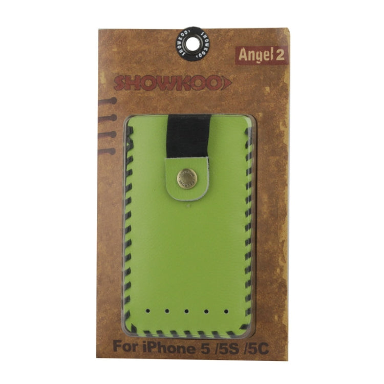 SHOWKOO Litchi Texture Vertical Style Snap Button Leather Case for iPhone 5 & 5S