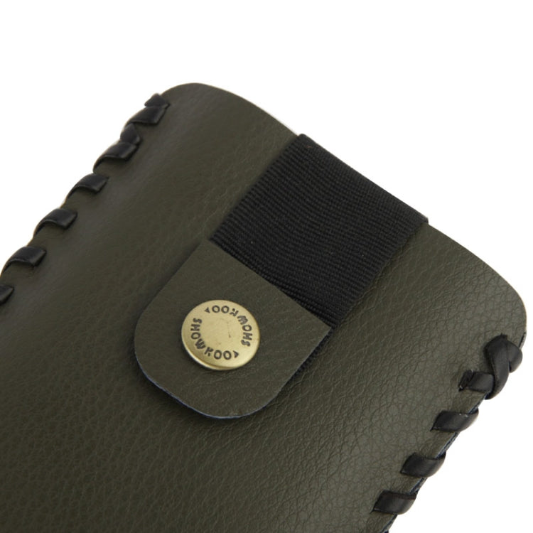 SHOWKOO Litchi Texture Vertical Style Snap Button Leather Case for iPhone 5 & 5S