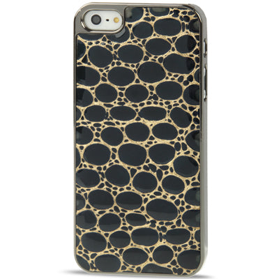 Mesh Pattern Plating Skinning Plastic Case for iPhone 5 & 5s & SE