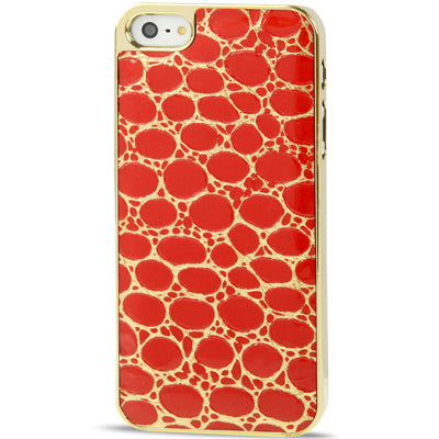 Mesh Pattern Plating Skinning Plastic Case for iPhone 5 & 5s & SE