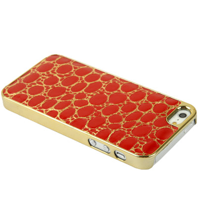 Mesh Pattern Plating Skinning Plastic Case for iPhone 5 & 5s & SE