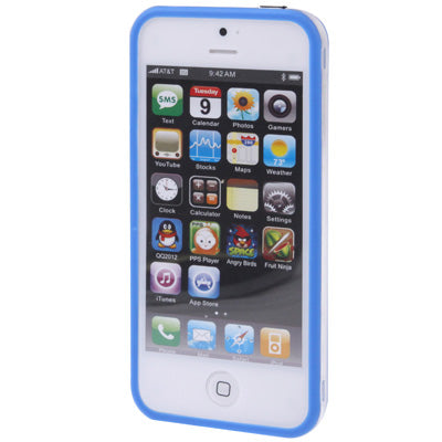Transparent Plastic Bumper Frame with Buttons for iPhone 5