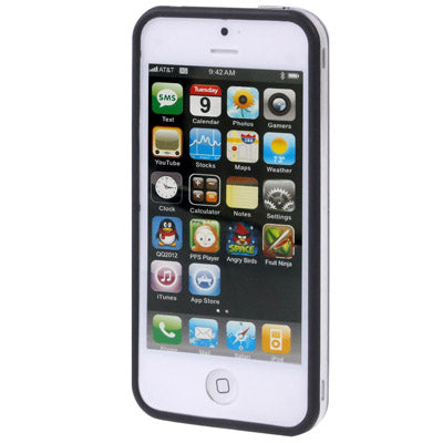 Transparent Plastic Bumper Frame with Buttons for iPhone 5