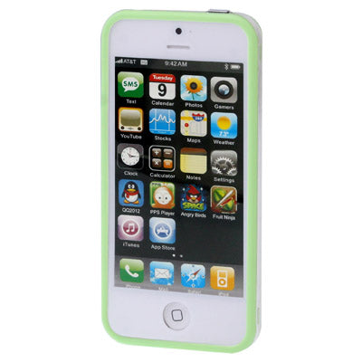 Transparent Plastic Bumper Frame with Buttons for iPhone 5