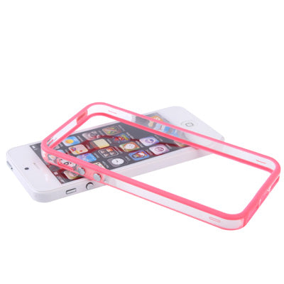 Transparent Plastic Bumper Frame with Buttons for iPhone 5