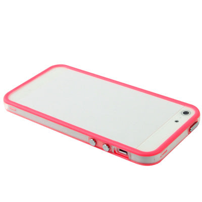 Transparent Plastic Bumper Frame with Buttons for iPhone 5