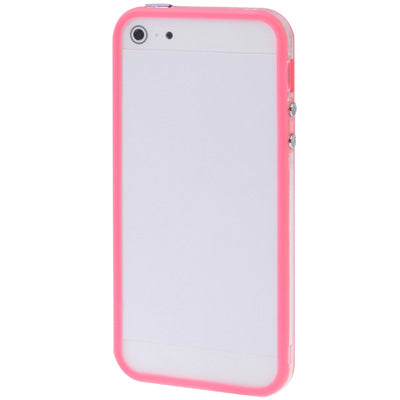 Transparent Plastic Bumper Frame with Buttons for iPhone 5