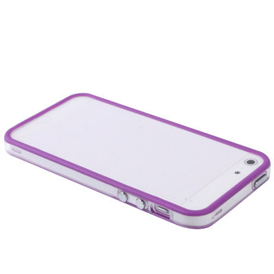 Transparent Plastic Bumper Frame with Buttons for iPhone 5