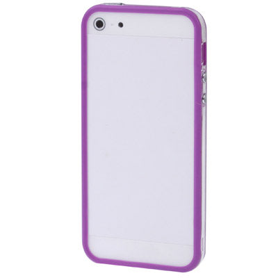Transparent Plastic Bumper Frame with Buttons for iPhone 5
