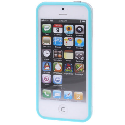 Transparent Plastic Bumper Frame with Buttons for iPhone 5