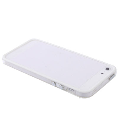Transparent Plastic Bumper Frame with Buttons for iPhone 5
