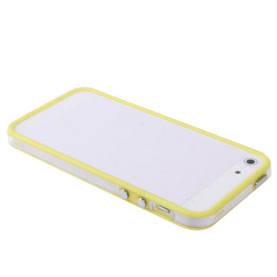 Transparent Plastic Bumper Frame with Buttons for iPhone 5