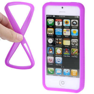 Non-slip Silicone Bumper Frame for iPhone 5 (Purple)